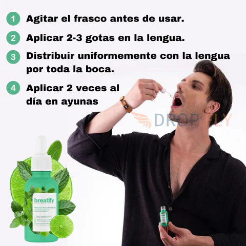 🍃Breatify® Gotas para Eliminar el Mal Aliento 🦠