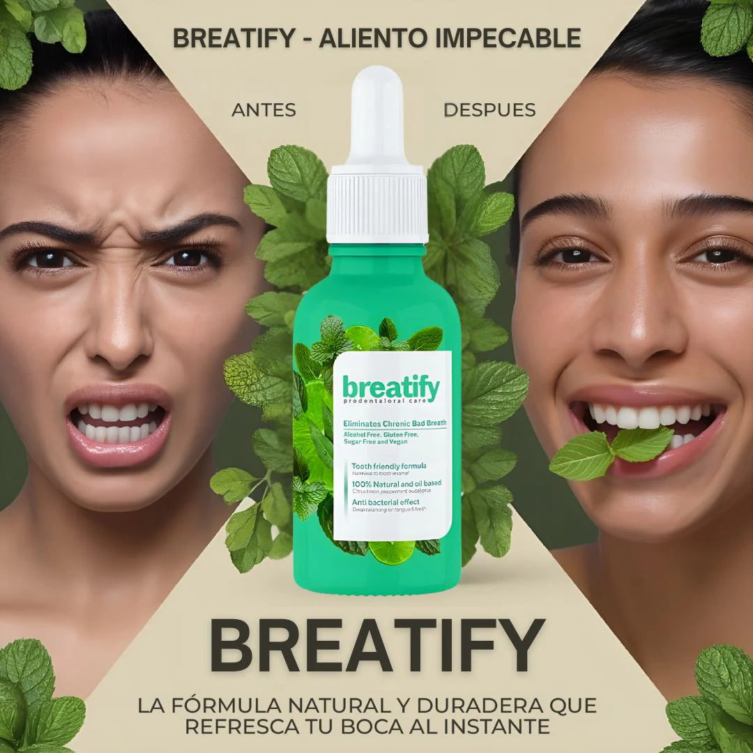 🍃Breatify® Gotas para Eliminar el Mal Aliento 🦠